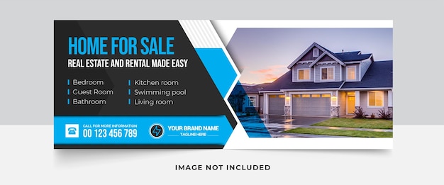 Real estate house property facebook cover banner template