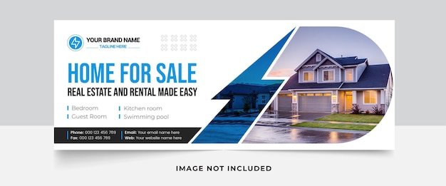 Real estate house property facebook cover banner template