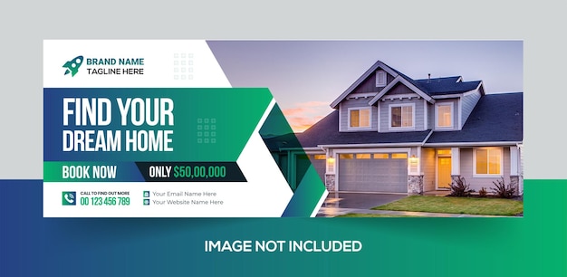 Real estate house property facebook cover banner template