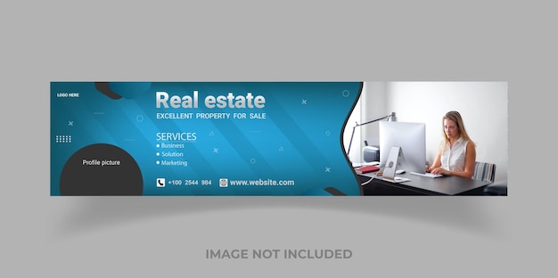 Real estate house property facebook cover banner template