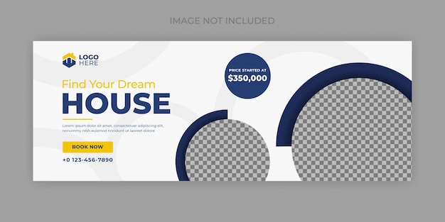 Real estate house property facebook cover and web banner template