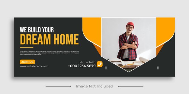 Real estate house property facebook cover and  web banner template