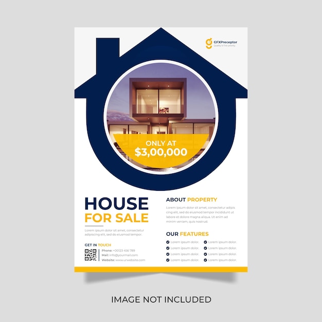 Real Estate House Property Flyer Design Premium Vector