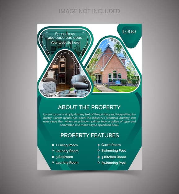 Real estate house property flyer poster template