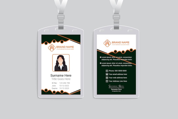 Real estate house property id card template design