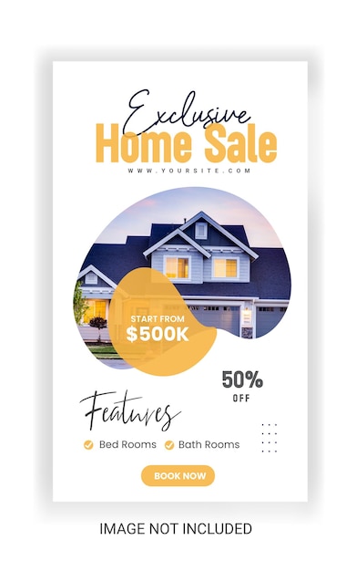 Vector real estate house property instagram post or social media banner