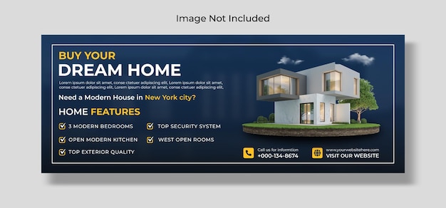 Real estate house property instagram post or square web banner promo template Free premium vector