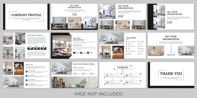 Vector real estate house property sale flyer brochure design bundle vector template for rent