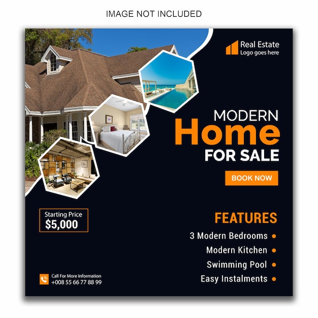 Real estate house property social media post template