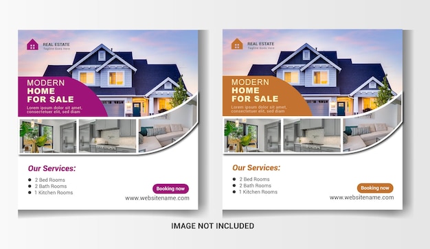 Real estate house social media instagram post template