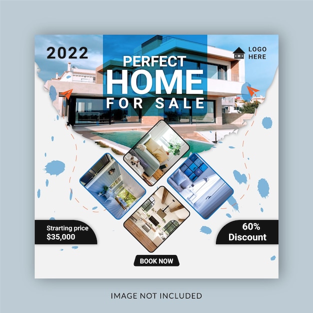 Real Estate House Social Media Instagram Post Or Web Banner Template