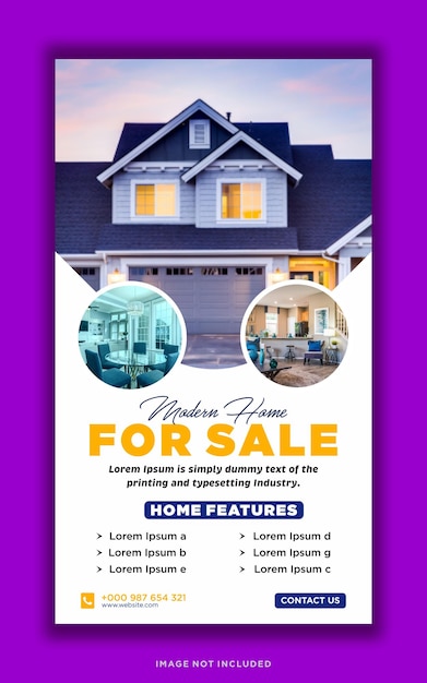 Vector real estate house social media post or square banner template premium vector