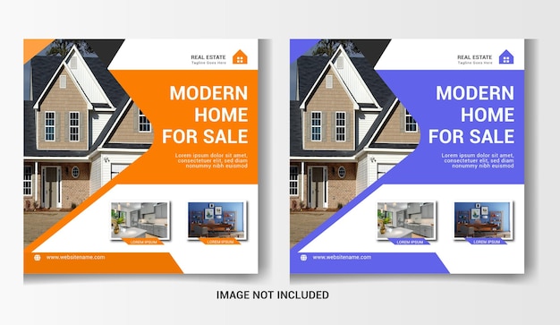 Real estate house social media post template