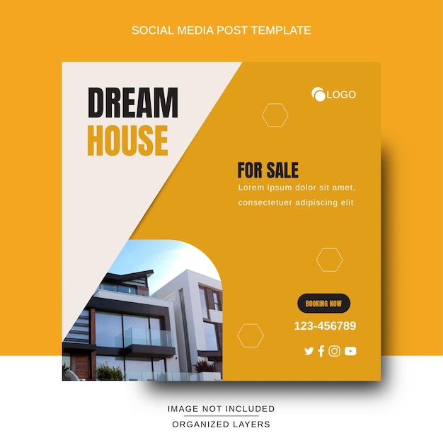 Real estate house social media post