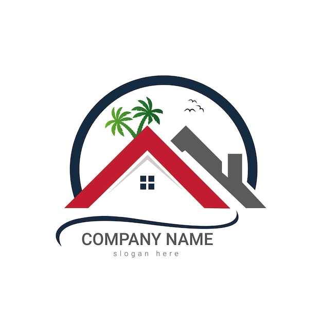 Real estate housing company Logo vector template