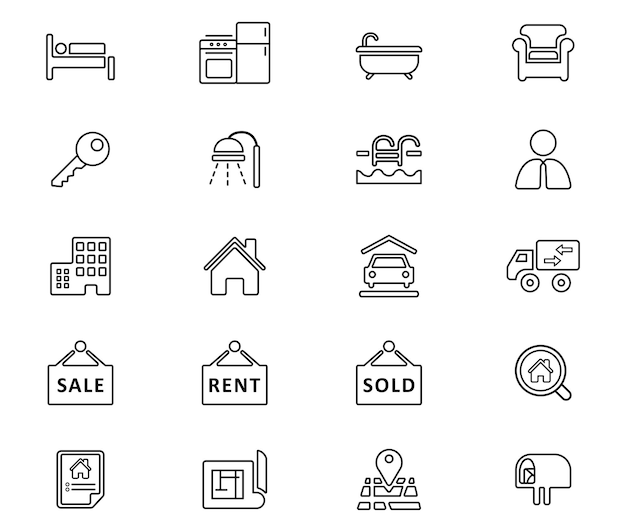 Real Estate Icon Set