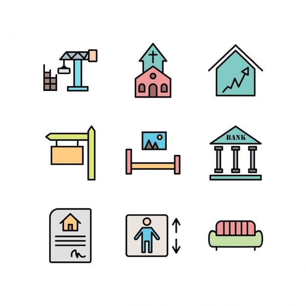 real estate Icons For Personal And Commercial Use