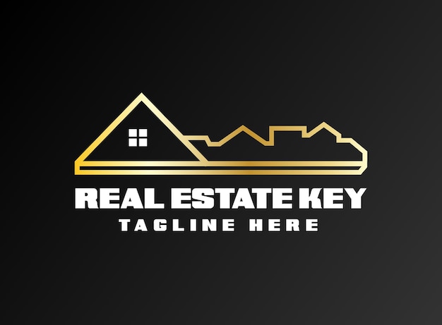 Real estate key logo vector