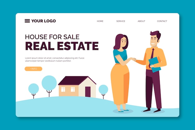 Real estate landing page design