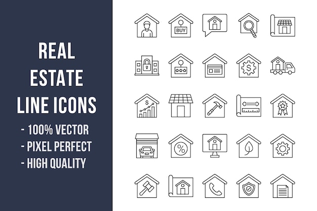 Real Estate Line Icons