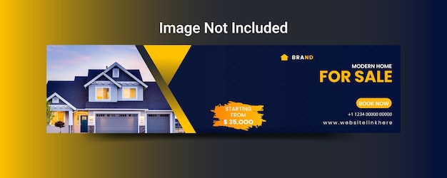 Real estate linkedin banner cover and web banner template