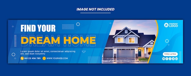 Real estate LinkedIn banner template