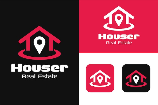 Real estate location logo vector