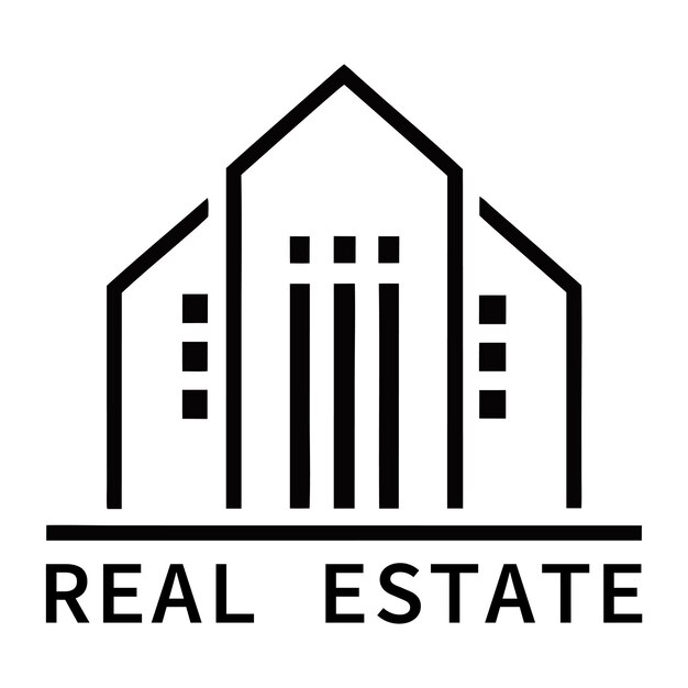 Vector real estate logo design ai generated