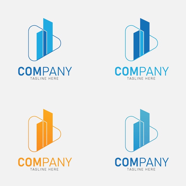 Real estate logo design building template Vectors