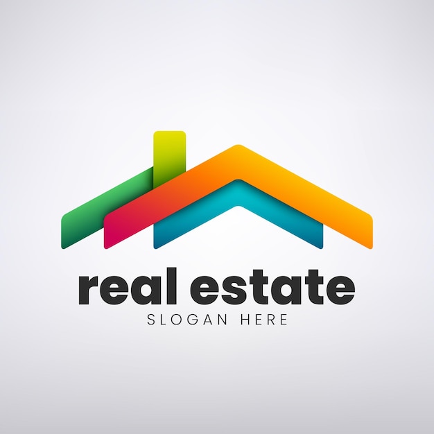 Real Estate Logo Design Creative Real Estate Agency Vector Illustration