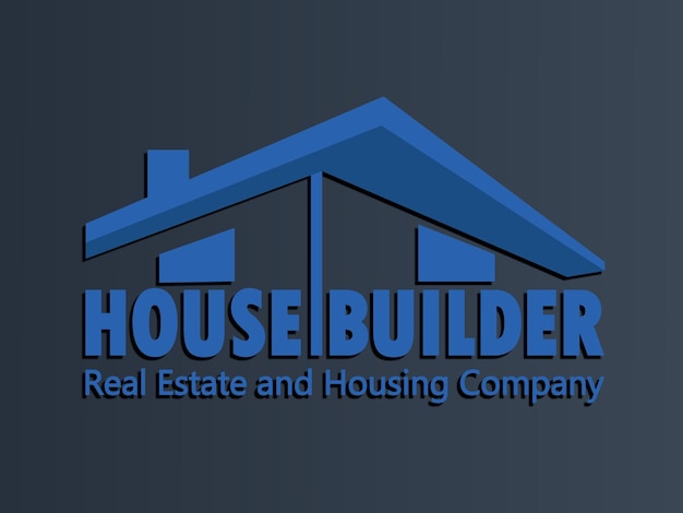 Real estate logo design house builder