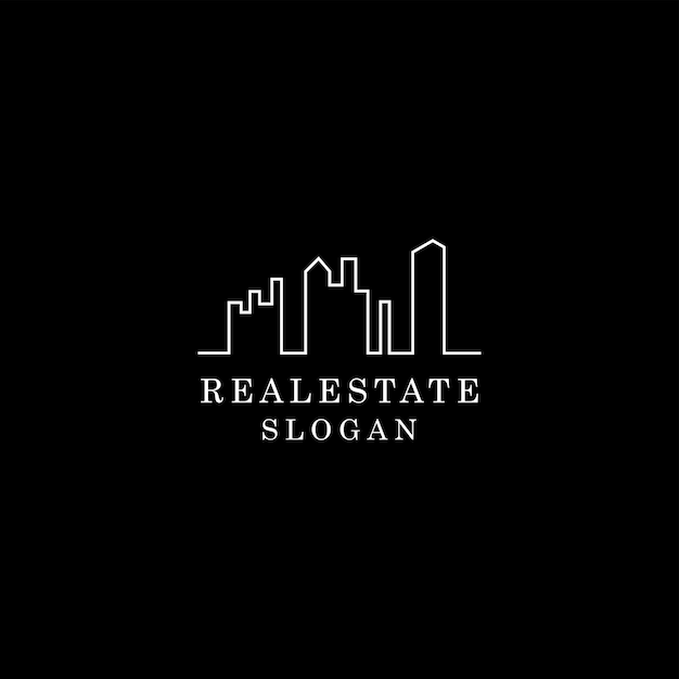 Real estate logo design icon template