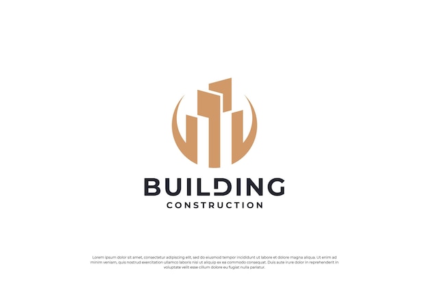 Real estate logo design inspiration with luxury concept