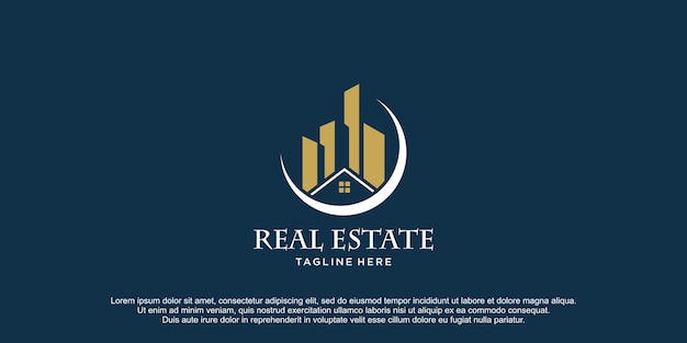 Real estate Logo design Premium Vector