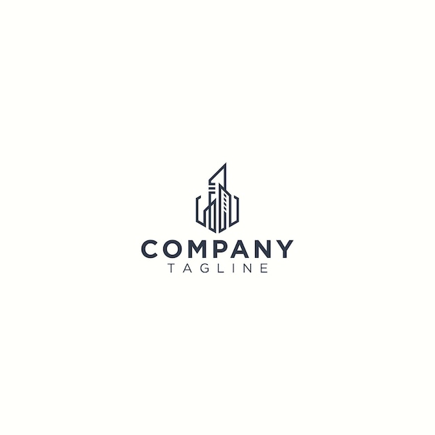 Real estate logo design template Hexa city logo design building logo art and vector illustration