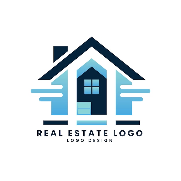 Real estate logo design vector template