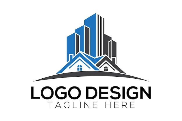 Real estate logo design vector