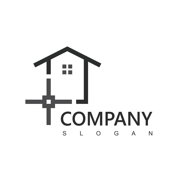 Real Estate Logo Home Design Illustration