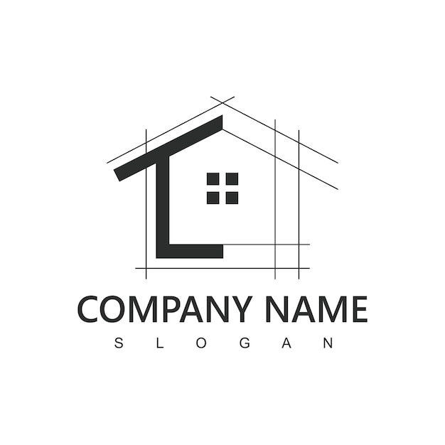 Real Estate Logo Home Design Illustration