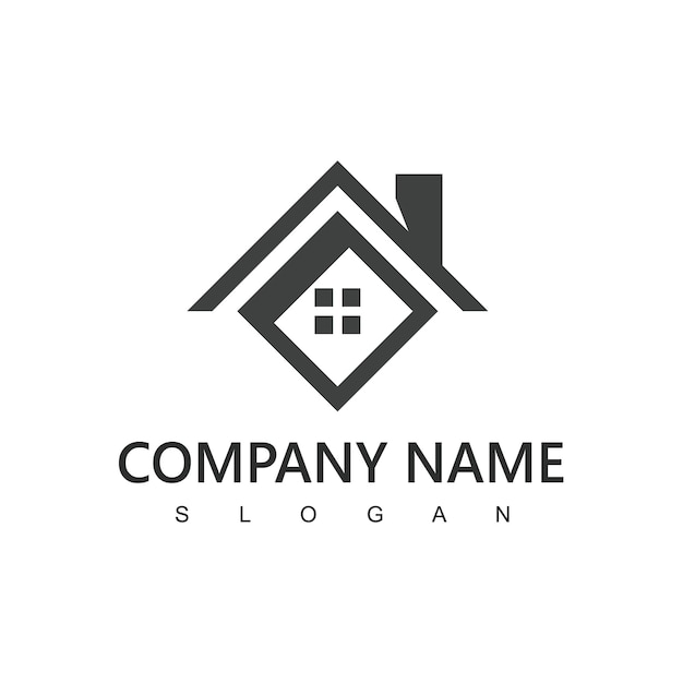 Real Estate Logo Home Design Illustration