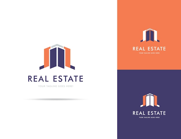 Vector real estate logo or home property logo or residence housing building logo