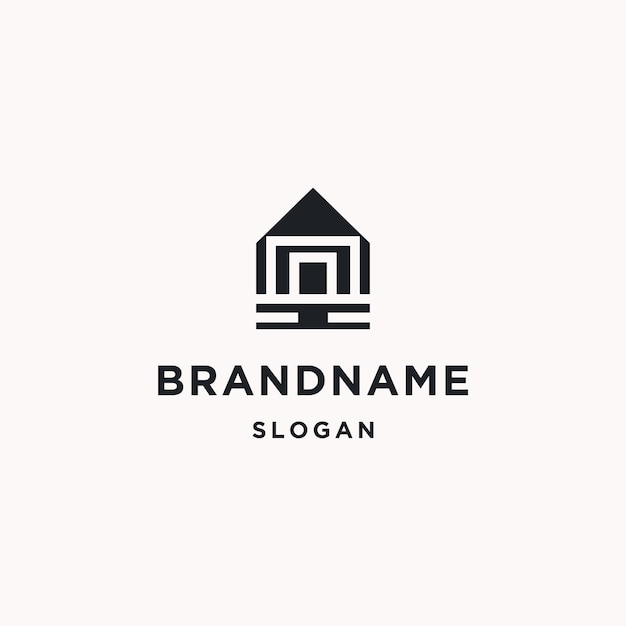 Real estate logo icon flat design template