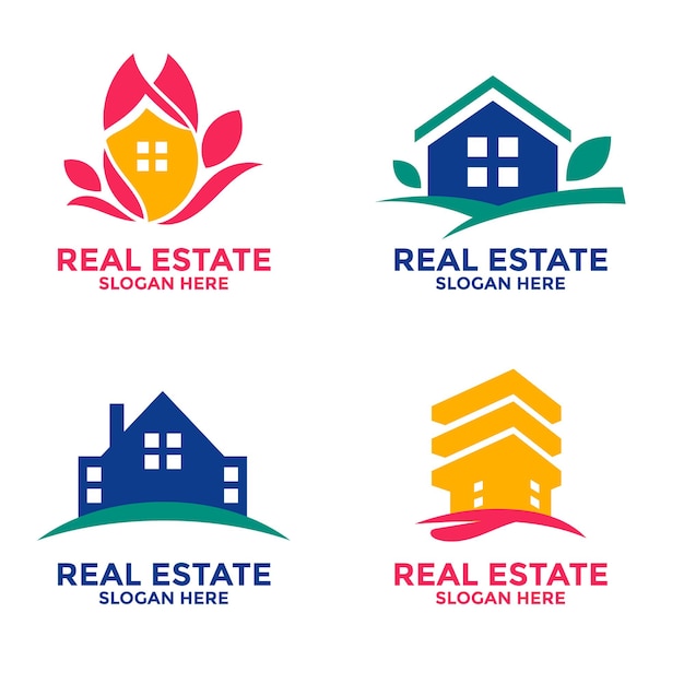 Real Estate Logo Set for Business and Industrial