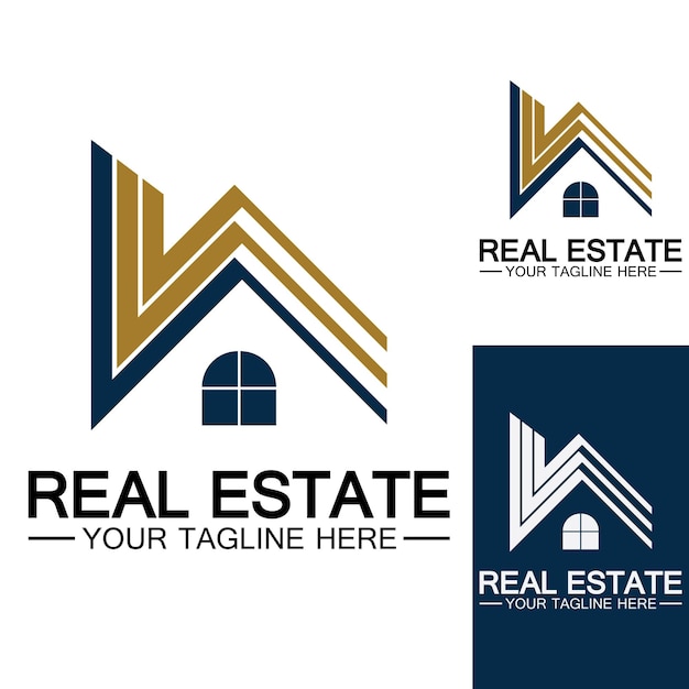 Real Estate Logo Template Building Property Development and Construction Logo Vector