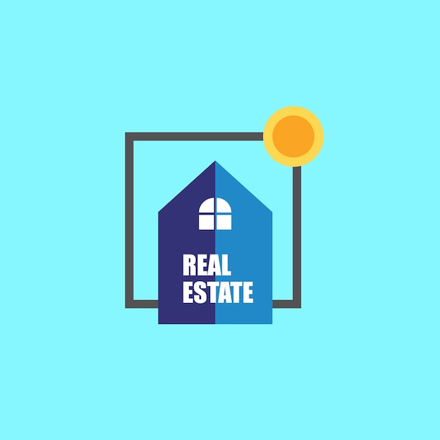 Real estate logo template design for company branding