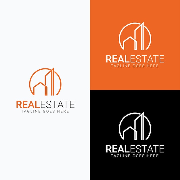 Real estate logo template