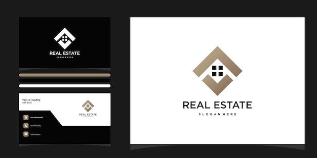 Real estate logo vector design template for building construction architecture Premium Vector