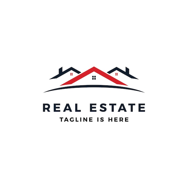 Real estate logo vector icon illustration