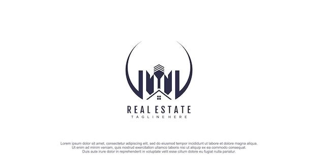 Real estate logo with creative design icon vector illustration