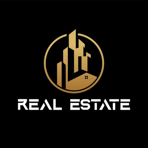 Real estate luxury building home house property logo